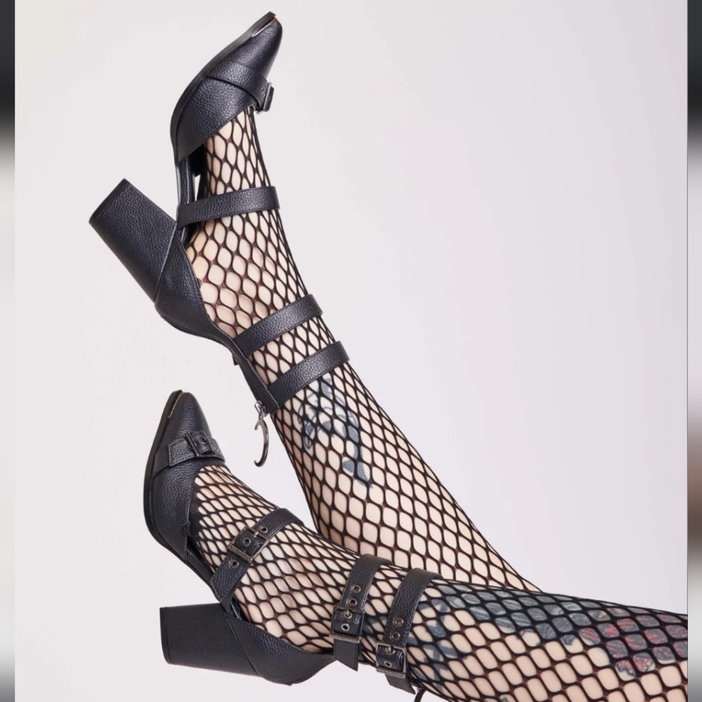 Midnight Hour Black Enchantress Buckle Up Heel W9